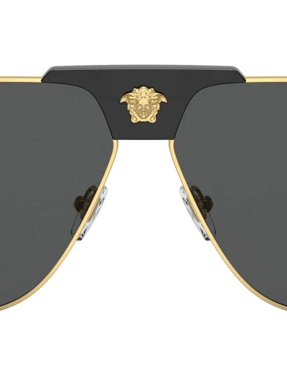 NEW VERSACE VE2252 100287 GOLD DARK GREY AVIATOR AUTHENTIC SUNGLASSES